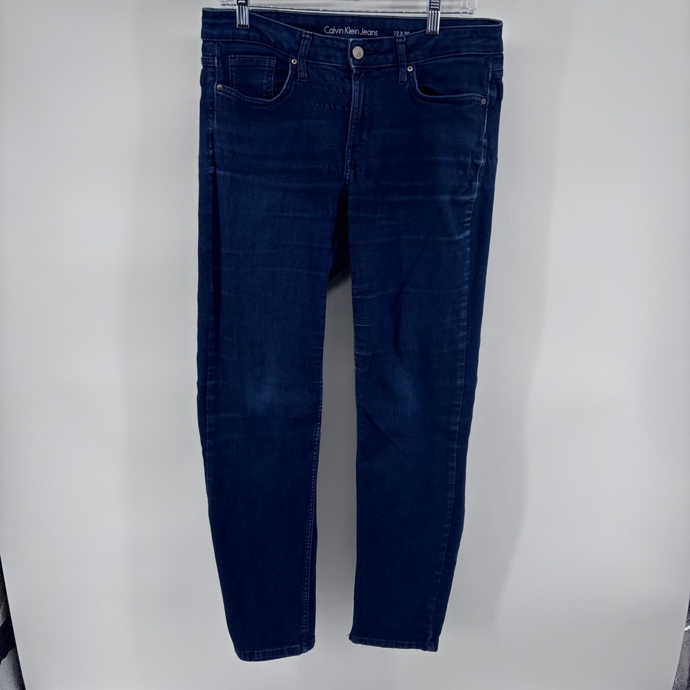 Calvin Klein Jeans Womens Size 12x30 Dark Wash Denim Pants Stretch